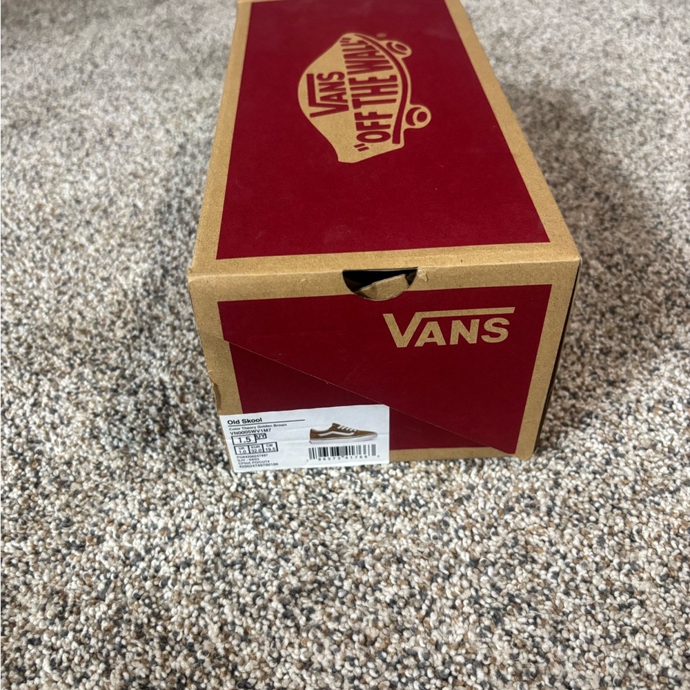 Vans Box in Red with Brown Kraft Accents